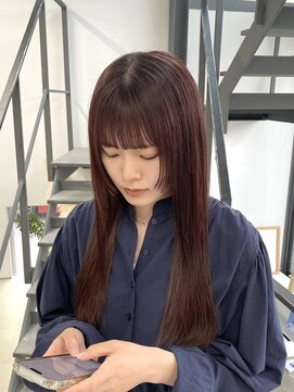 ヘアー アイス 御器所本店(HAIR ICI) 大人可愛いうる艶暖色カラー似合わせ顔まわりカット
