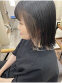 垢抜けインナーカラーボブ