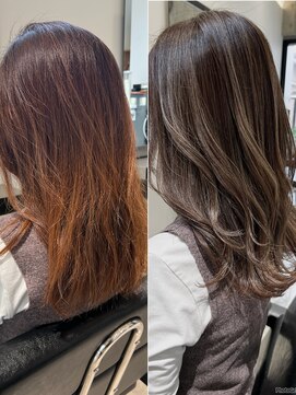 フリック 京都河原町店(FLICK) ★大人可愛い 30代40代◎ 白髪ぼかしハイライト レイヤーカット