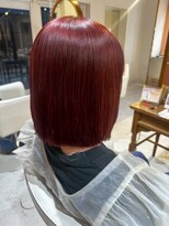 スペックホルダーミミ(Spec Holder mimi) ボブ×チェリーレッドカラー 8.17アプリコットオレンジ