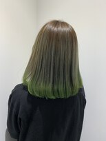 ルルバイアズール 草加店(LULU by azule)&nbsp;裾カラー，グリーン，エメラルドグリーン【草加】