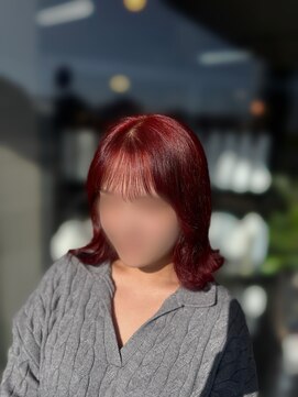 チェリーレッドカラー◎  @arika__nina