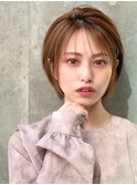 小顔カット 大人かわいい ふんわりボブ