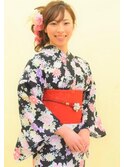 浴衣　着付　ヘアセット　メイク