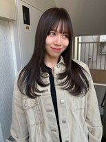 ローレンジウ(LOREN JU)&nbsp;着物ヘア/ダークアッシュ/ミディアムレイヤーカット/名古屋名駅
