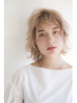 ミエルヘアーエスト 新宿店(mielhair est)&nbsp;ホワイトベージュミディ