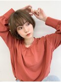 ショートカット ショートボブ ナチュラルブラウン 奈良