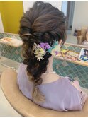 ヘアアレンジ 編み下ろし
