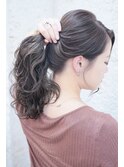インナーカラー/ロング/アップスタイルにも/グレージュ