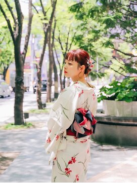 ヘアメイクアンドセットサロン リッコ(Hair make&set salon Ricco) Ricco浴衣ヘアセット抜け感タイトヘア