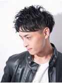 波巻き/マッシュパーマ/ウルフ/ハイライト<理容室>千葉/メンズ