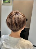 デザインカラー×白髪ぼかしハイライト