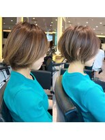 バンプ ギンザ(BUMP GINZA)&nbsp;30代、40代/丸みくびれショートボブ×ハイライト/大宮