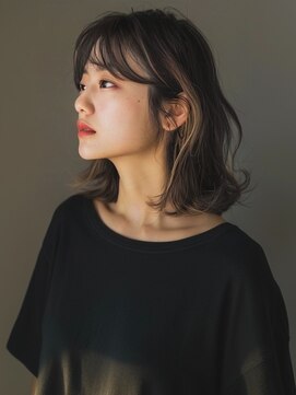 アルトリスト(Altruist Aging×HAIR&SPA) ★ダークアッシュ大人ガーリーボブ着物ミディアムレイヤーカット