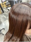 ピンクベージュカラー+髪質改善トリートメント