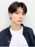 大人男性ナチュラルパーマビジカジ清潔感アッシュブラック