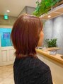 ラボヌールヘアー オリビエ 北千住店(La Bonheur hair Olivier) ミディアム♪オレンジ☆オーガニックカラー【北千住/グレイ】