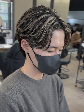 エルマーク 渋谷(L-MARK) バレイヤージュブリーチダブルカラーハイライトメッシュブリーチ