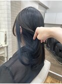 インナーカラーブルー10代20代ケアブリーチ艶髪