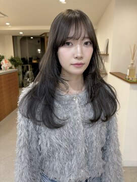 コル(col.) レイヤーカット/ダークグレージュ/中韓レイヤー/透明感カラー