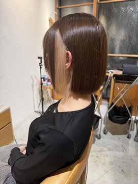 エルム 原宿 表参道(yelm) ぷつっとボブ×イヤリングカラー