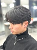 フェザーパーマ/毛流れセンターパート/メンズパーマ/渋谷原宿