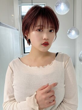 ロンドエニカ 大宮(Lond enika) クールショート/ピンクベージュ/カーテンバング/顔周りカット