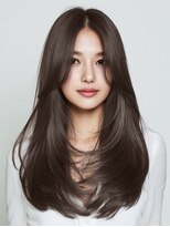 ルノヘアー(Lunohair)&nbsp;大人可愛い韓国風レイヤーカット×艶髪×秋カラー