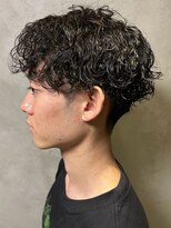 ディスイズバーバーサード(THIS IS BARBER 3rd) ツイストスパイラルパーマ ツーブロック マッシュ 20代 黒髪
