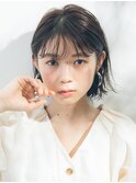 『December』耳かけショートのシースルーボブ/タイトストレート