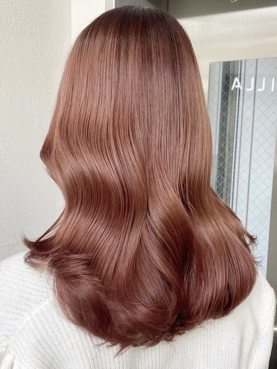 コーラルピンク ピンクベージュ ダブルカラー 榎園由美：L112748125
