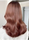 コーラルピンク　ピンクベージュ　ダブルカラー　榎園由美
