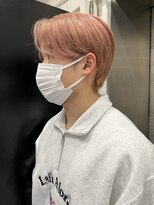 ホワイト 梅田(white) #センターパート×ピンクベージュ