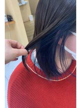 ヘアポジション 泉店(HAIR Position) インナーカラー×コバルトブルー