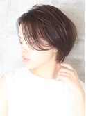 小顔美髪シアーカラーカールショートセミディ姫カット