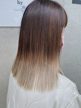 アイビー 吉祥寺(aivee) グラデーションカラー×裾カラー×ホワイトベージュ×ゴールド