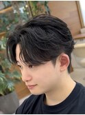 フェザーパーマ/フェザーショート/毛流れ/センターパート/仙台