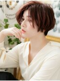 ■ベビーピンクアシンメトリーくせ毛風ボブ51上尾20代30代40代