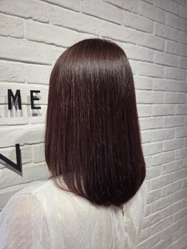 ヘア スパ ビューティー エールフォルム(HAIR SPA BEAUTY YELLFORME) ミディアムレイヤー×ピンクブラウン