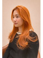 ビュートリアム265(BEAUTRIUM 265)&nbsp;オレンジヘア アプリコット レイヤーヘア シャギー ブリーチ