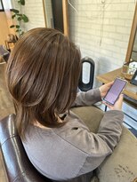 ライフ 星田店(Lyfe) 艶ブラウンで整える大人のミディアムレイヤースタイル_431