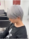 渋谷駅MEN’S/ケアブリーチダブルカラー/刈り上げセンターパート