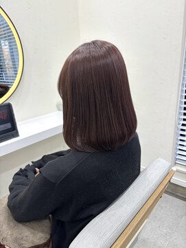 ルーム 郡山店(ROOM) ブリーチなし髪質改善カラー×ピンクブラウン♪