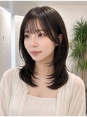 池袋/結べる小顔ミディアムレイヤー/大人ミディアム10代20代30代