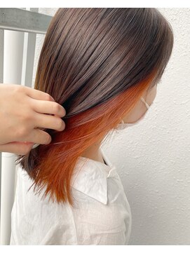 カプア 仙台駅前店(Kapua) インナーカラー　オレンジカラー　10代20代人気◎