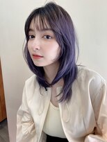 大人ワンカール顔まわりレイヤーミディ