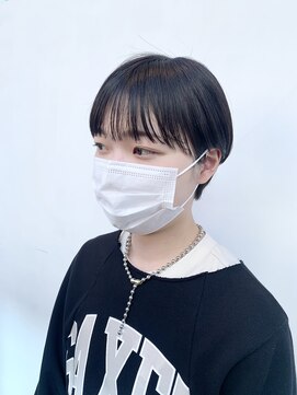 シェノン 西梅田(CHAINON) アッシュカラー/前髪/黒髪/グレーベージュ/レイヤースタイル