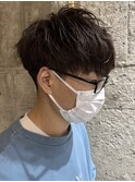 メンズカットメンズパーマナチュラルパーマニュアンスパーマ眉毛