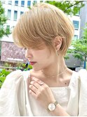 斜めバング プリカール モードヘア 大人ガーリー ハイライト