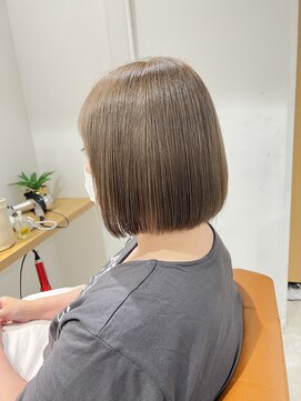 ネイロ 錦糸町(NeiRo) グレーベージュレイヤーロングアッシュカラー前髪パーマ